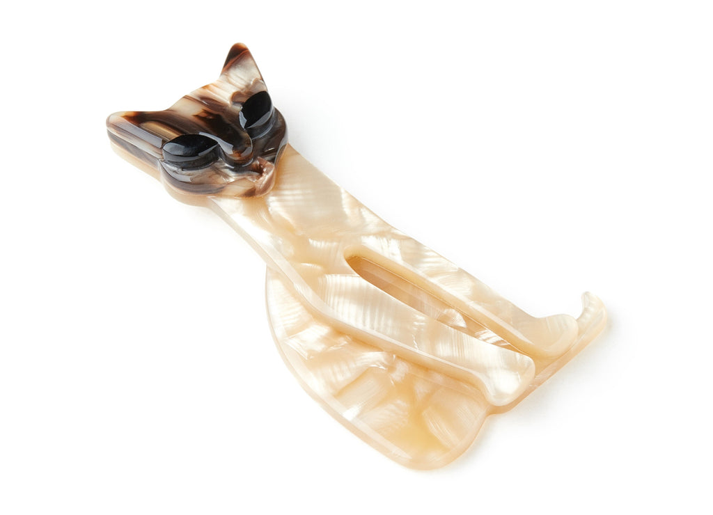 Cellulose Acetate Brooch - Acrylic Celluloid Acetate Charm - Kitty Shaped Pendant - Very Nice Charms - 61x35x7.6mm - AC1406 - DOMEDBAZAAR