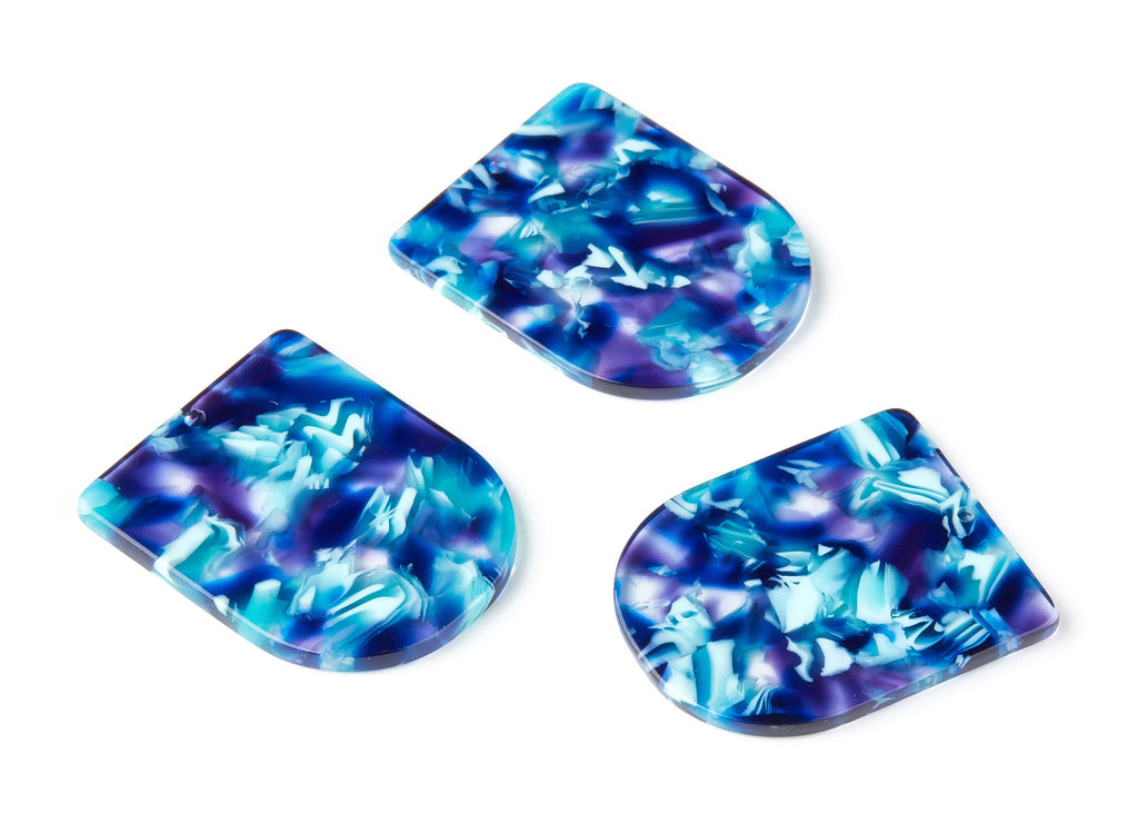 Acetate D Charms - D Earrings and Pendant - Earring Findings - Jewelry Supplys - Color Code: A214 - 36.85x29.94x2.57mm - AC1514-A214 - DOMEDBAZAAR