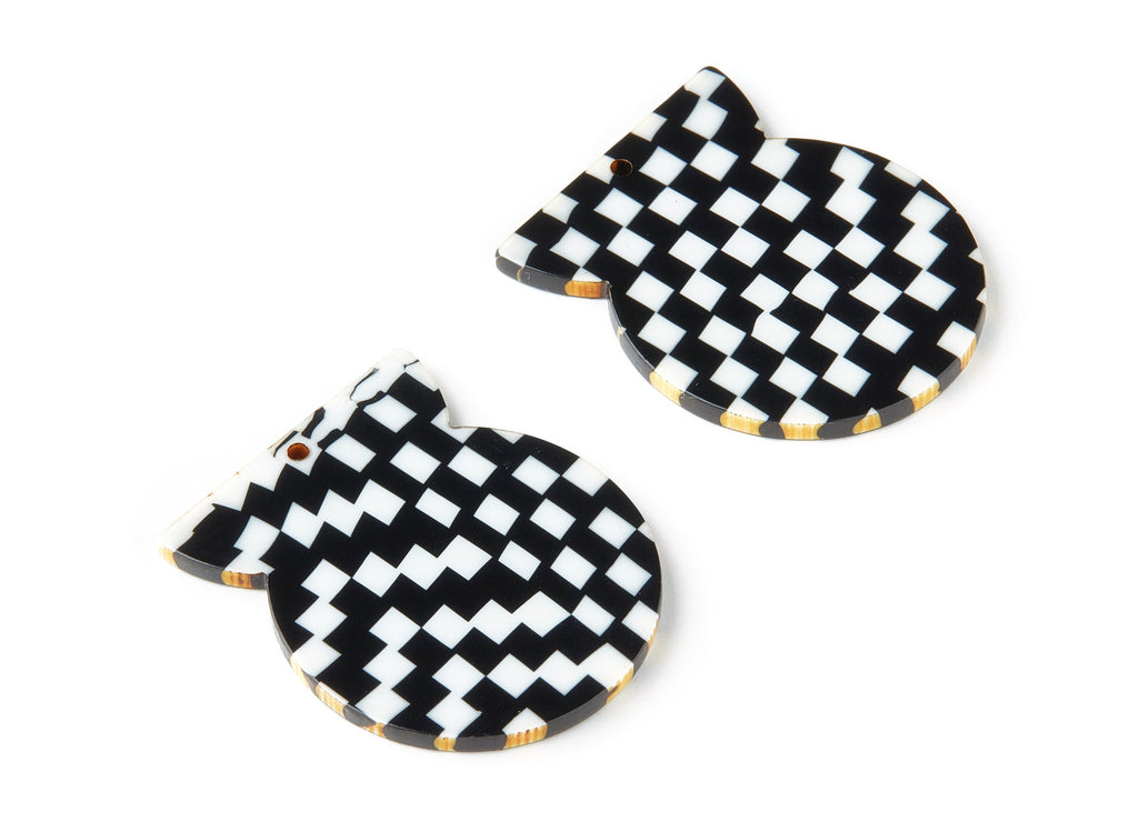Acetate Geometric Charms - Geometric Earring and Pendant - Jewelry Supplys - Color Code: A206 - 38.97x33.14x2.58mm - AC1500-A206 - DOMEDBAZAAR
