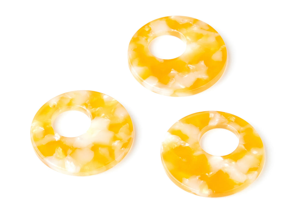 Acetate Circle Earring Charms - Circle Shaped Pendant - Earring Findings - Jewelry Supplies - Color Code: A43 - 31.7x31.7x2.64mm - AC1359J - DOMEDBAZAAR