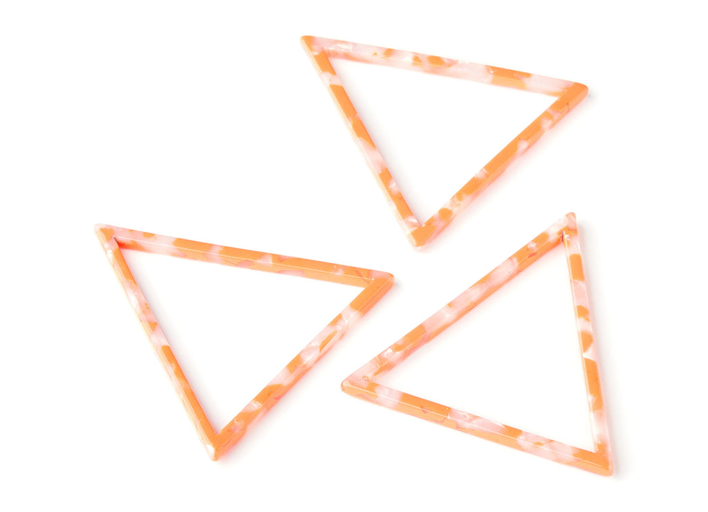 Acetate Triangle Earring Charm - Triangle Pendant - Earring Findings - Jewelry Supplies - Color Code: A39 - 57.7x51.4x2.7mm - AC1374P - DOMEDBAZAAR