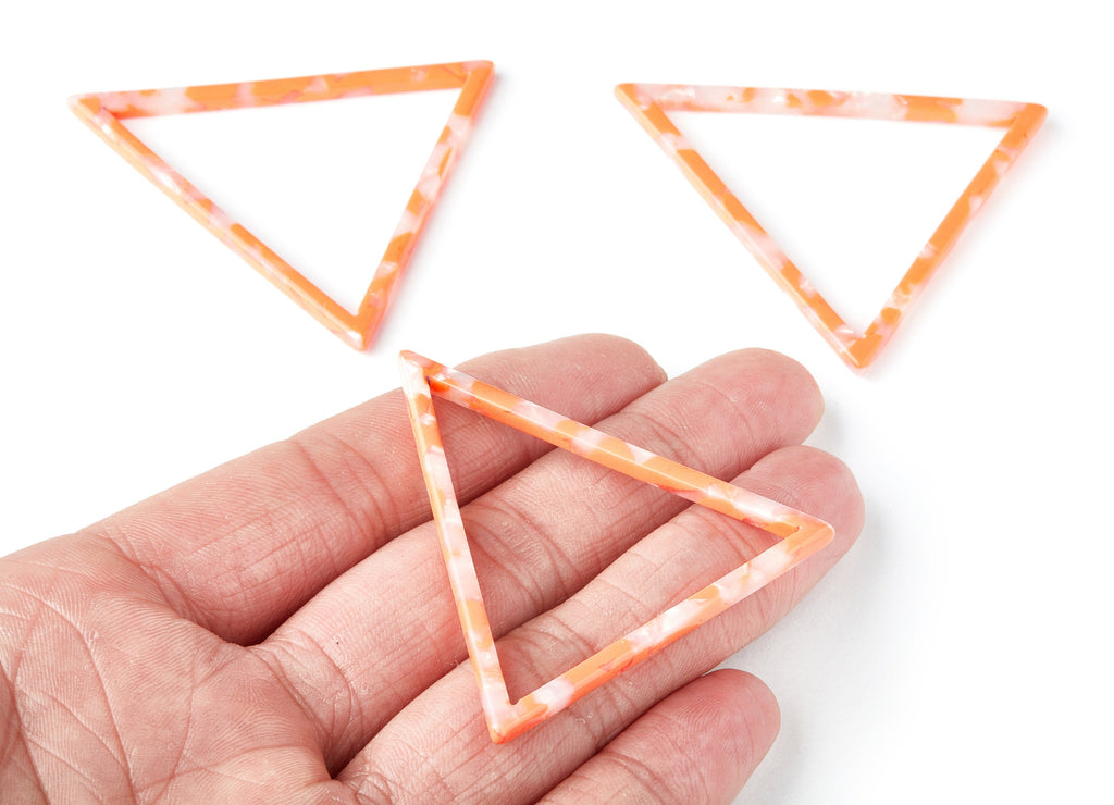 Acetate Triangle Earring Charm - Triangle Pendant - Earring Findings - Jewelry Supplies - Color Code: A39 - 57.7x51.4x2.7mm - AC1374P - DOMEDBAZAAR
