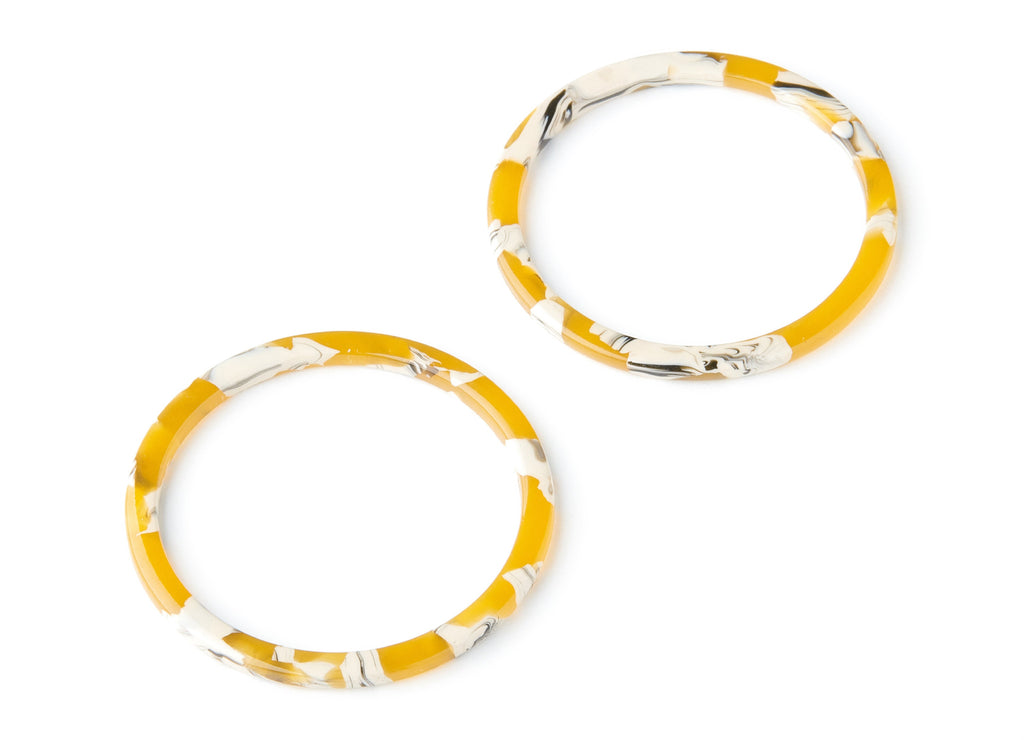 Acetate Hoop Earring Charms - Circle Shaped Pendant - Earring Findings - Jewelry Supplies - Color Code: A14 - 43x43x2.7mm - AC1167R - DOMEDBAZAAR