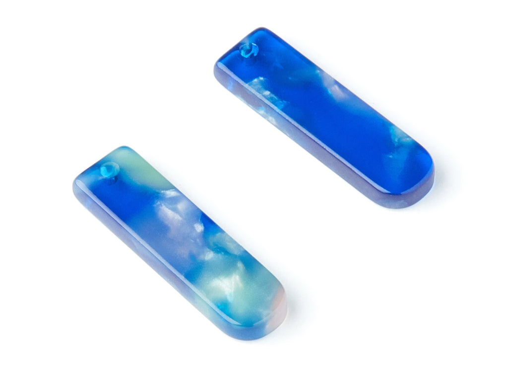 Acetate Bar Earring Charms - Bar Shaped Pendant - Earring Findings - Jewelry Supplies - Color Code:A37 - 23.65x6.74x2.6mm - AC1354L - DOMEDBAZAAR