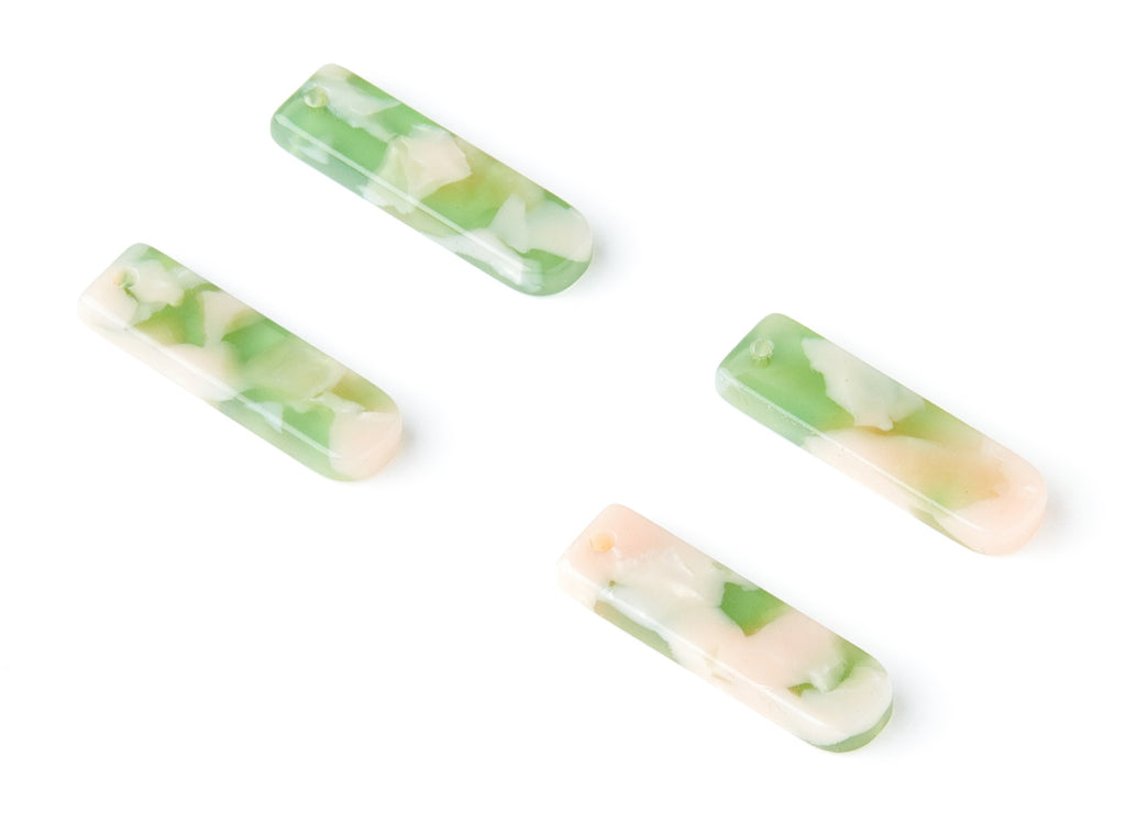 Acetate Bar Earring Charms - Bar Shaped Pendant - Earring Findings - Jewelry Supplies - Color Code:A38 - 23.65x6.74x2.6mm - AC1354Y - DOMEDBAZAAR