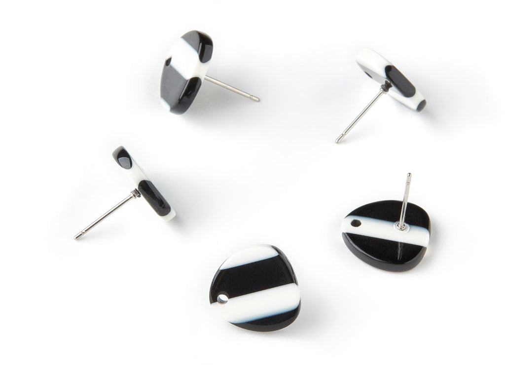 Acetate Triangle Earring Stud - Triangle Earring Post - Earring Post - Jewelry Supplies - Color Code: A64 - 13.8x13.8x2.54mm - AC1590-A64 - DOMEDBAZAAR