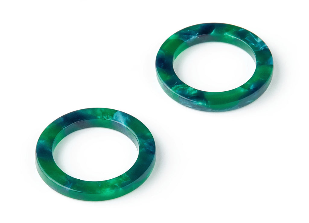 Acetate Hoop Earrings Charms - Circle Shaped Pendant - Earring Findings - Jewelry Supplies - Color Code:A13 - 22.8x22.8x2.63mm - AC1118CC - DOMEDBAZAAR