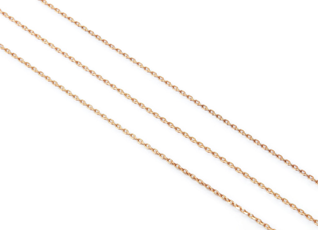 Faceted Soldered Flat Cable Chain - Raw Brass Chain -  Solder Tiny Chain - &quot;0.08&quot;&quot; x 0.04&quot;&quot; x 0.01&quot; - CC1064 - DOMEDBAZAAR
