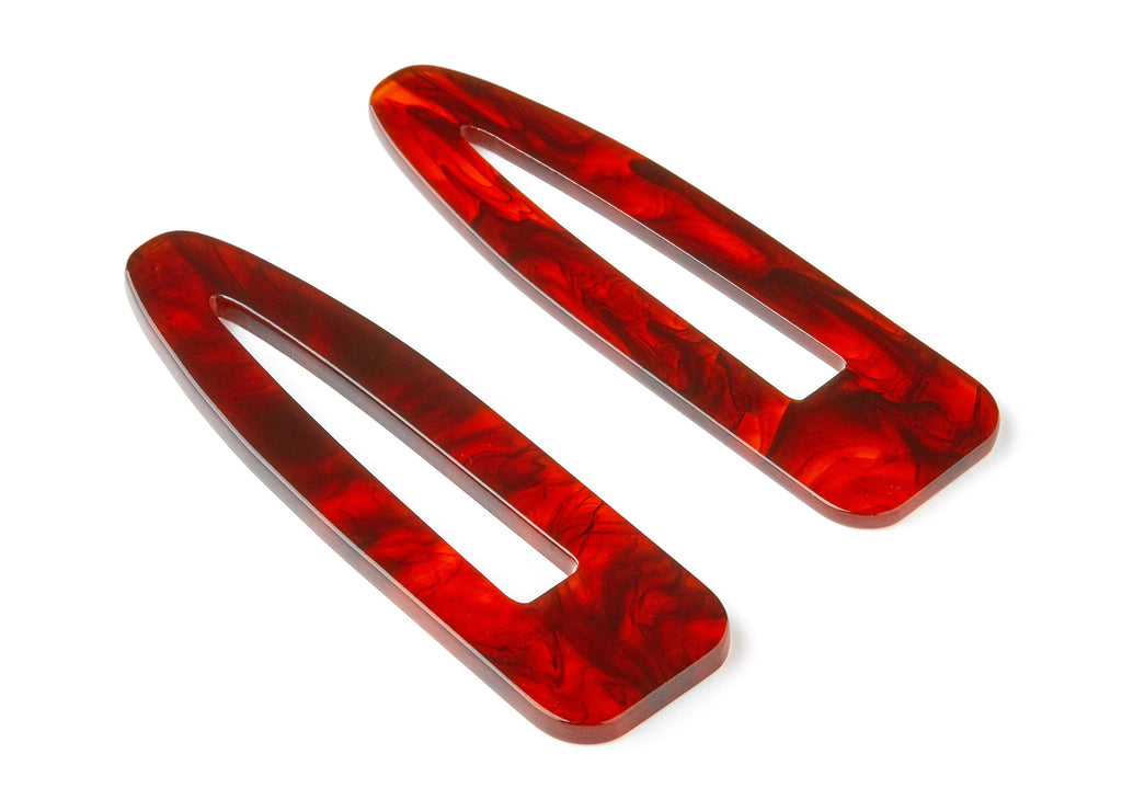 Acetate Acrylic Hair Barrette - Hair Clip Earring - Earring Findings - Jewelry Supplies - Color Code:A248 - 69.2x20.4x2.4mm - AC1546-A248 - DOMEDBAZAAR