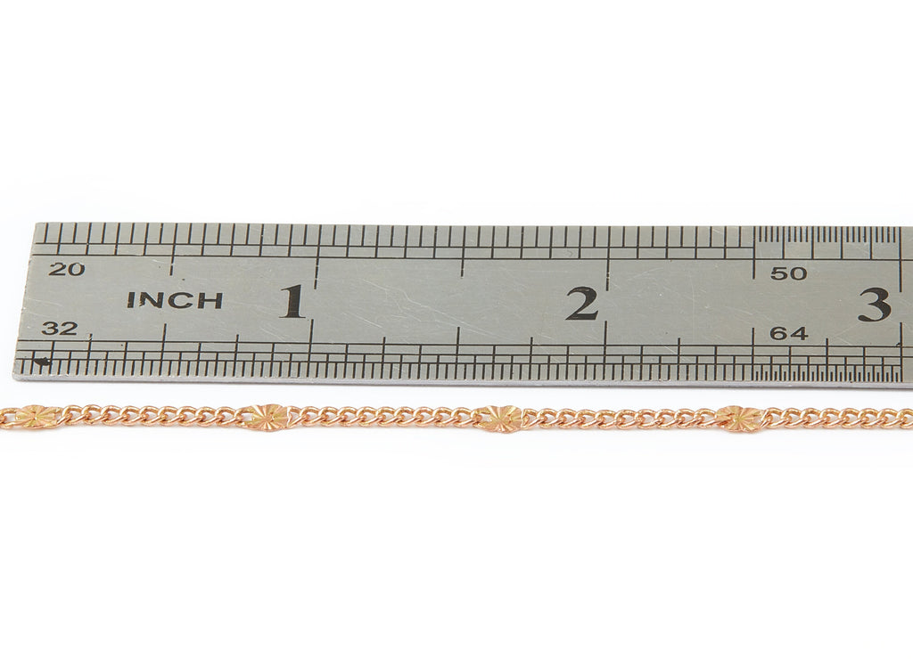 Hammered Satellite Curb Chain - Raw Brass Chain - Soldered - 0.08&quot; x 0.05&quot; x 0.11&quot; - for Necklace Bracelet Jewellery Making - CC1100 - DOMEDBAZAAR