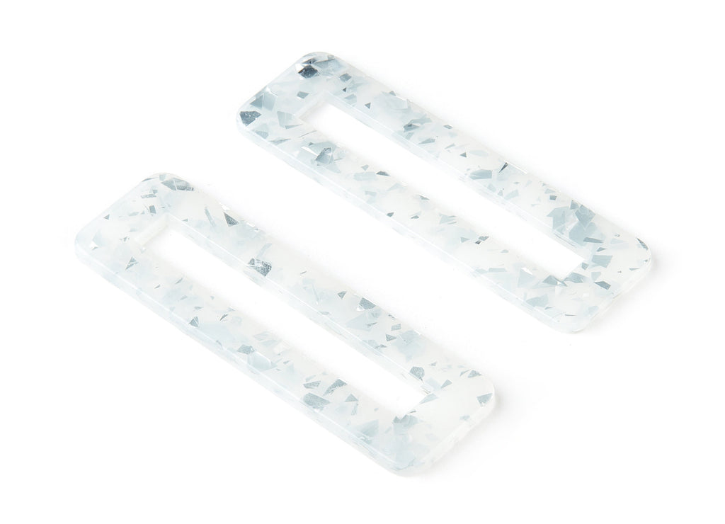 Acetate Hair Clip Charms -  Rectangle Hair Barrette - Jewelry Supplys  - Color Code:A251 - 67.8x21.7x2.5mm - AC1547-A251 - DOMEDBAZAAR