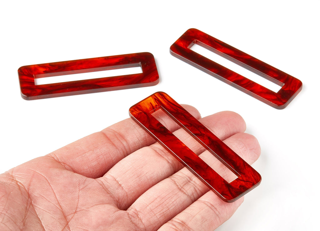 Acetate Hair Clip Charms -  Rectangle Hair Barrette - Jewelry Supplys  - Color Code:A248 - 67.8x21.7x2.5mm - AC1547-A248 - DOMEDBAZAAR