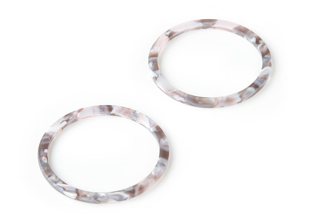 Acetate Hoop Earring Charms - Circle Shaped Pendant - Earring Findings - Jewelry Supplies - Color Code: A157 - 44.3x44.3x2.7mm - AC1126M - DOMEDBAZAAR