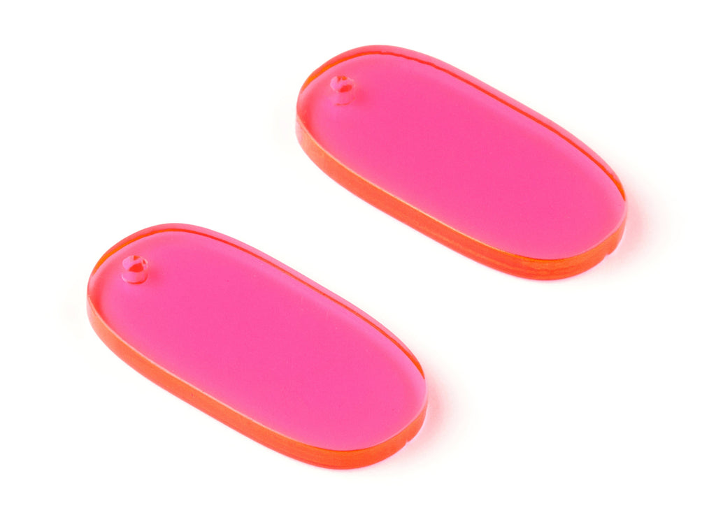Acrylic Oval Charms - Oval Earrings and Pendant - Earring Findings - Jewelry Supplys - Color Code:A295 - 26.42x14.07x2.3mm - AC1156-A295 - DOMEDBAZAAR