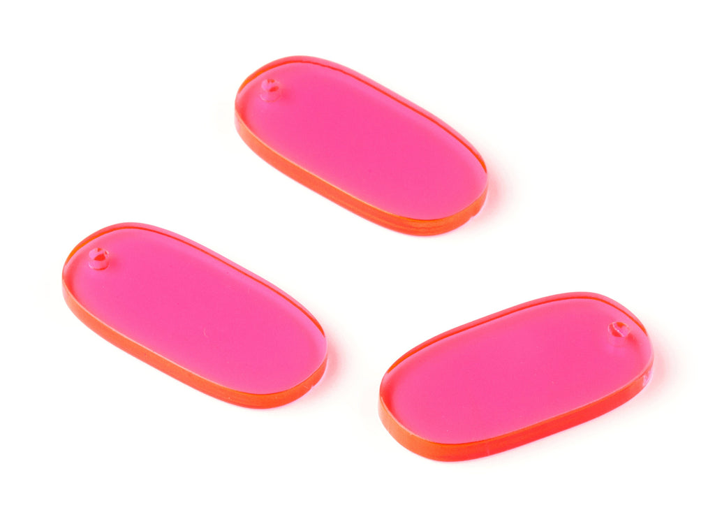 Acrylic Oval Charms - Oval Earrings and Pendant - Earring Findings - Jewelry Supplys - Color Code:A295 - 26.42x14.07x2.3mm - AC1156-A295 - DOMEDBAZAAR