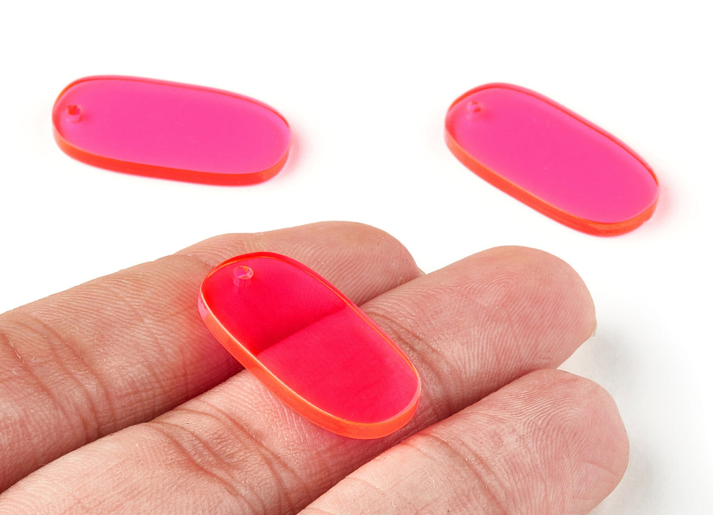 Acrylic Oval Charms - Oval Earrings and Pendant - Earring Findings - Jewelry Supplys - Color Code:A295 - 26.42x14.07x2.3mm - AC1156-A295 - DOMEDBAZAAR