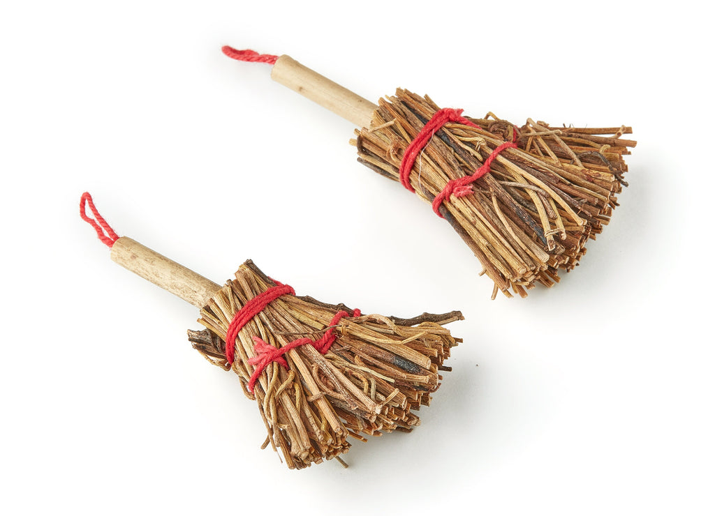 Handwoven Mini Besom with Hanging Loop - Broom Earrings and Pendant - Mini Besom Earrings - Jewelry Handmade - 69.81x34.15x13.76mm - RT1215 - DOMEDBAZAAR