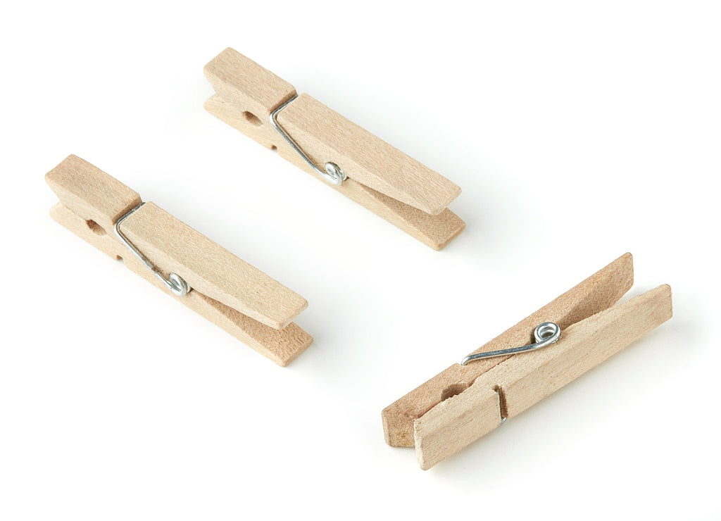 Wooden Mini Clothespins - Hanging Photos - Picture Hanger - Clothespins Findings - 48.15x6.45x9.7mm - BB1062 - DOMEDBAZAAR