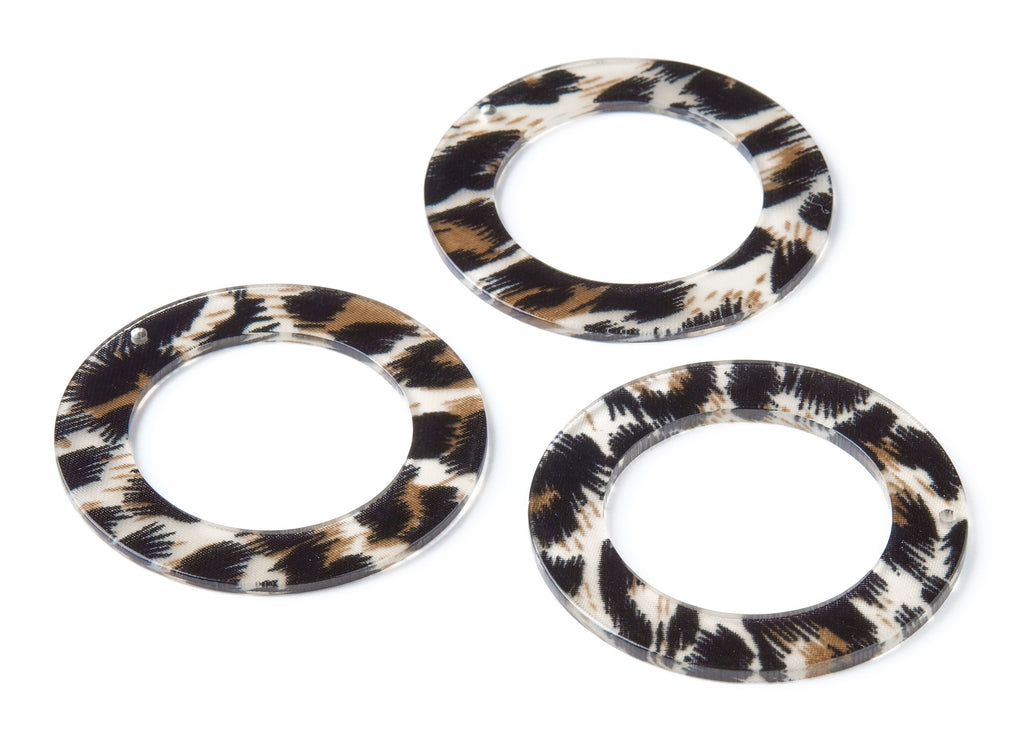 Acetate Circle Charms - Circle Earrings & Pendant - Acetate Hoop Earring Charms for Big Circle - Color Code: A266- 48x48x2,5mm - AC1245-A266 - DOMEDBAZAAR