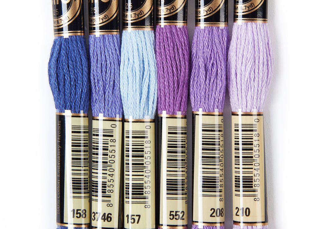 Embroidery Floss Set - 6 Skeins of 8 meters- Embroidery Thread - Cross Stitch Floss - Embroidery Accessories - HM1011 - DOMEDBAZAAR
