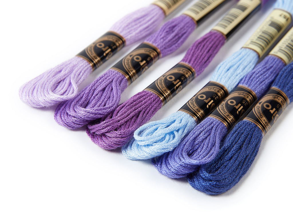 Embroidery Floss Set - 6 Skeins of 8 meters- Embroidery Thread - Cross Stitch Floss - Embroidery Accessories - HM1011 - DOMEDBAZAAR