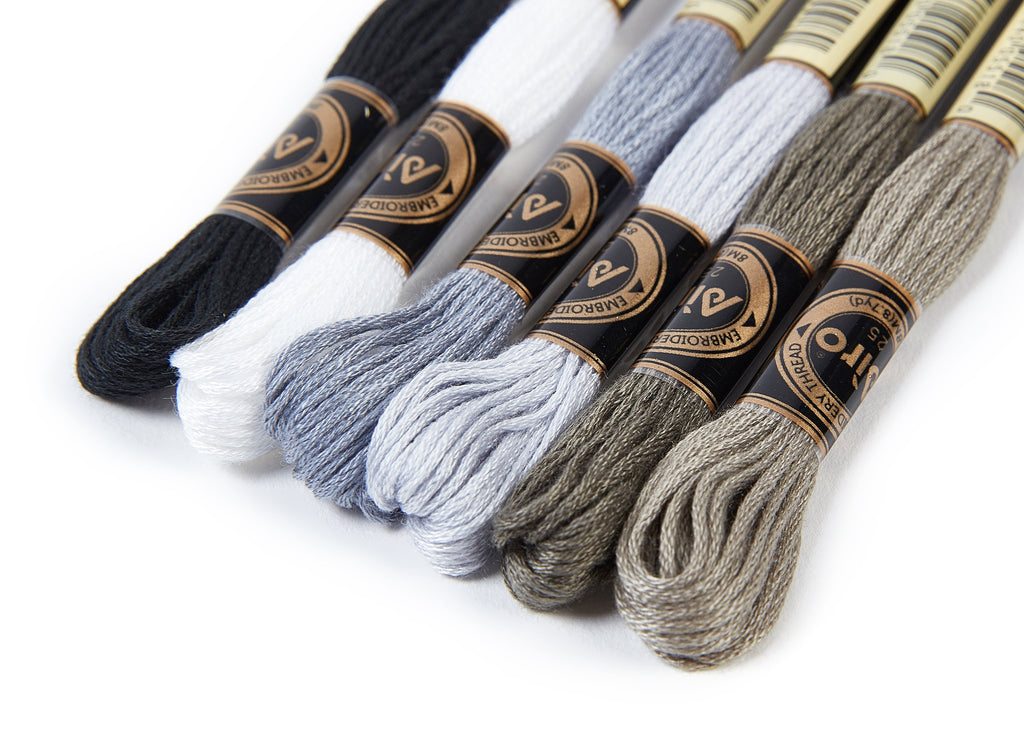 Embroidery Floss Set - 6 Skeins of 8 meters - Embroidery Thread - Cross Stitch Floss - Embroidery Accessories - HM1014 - DOMEDBAZAAR