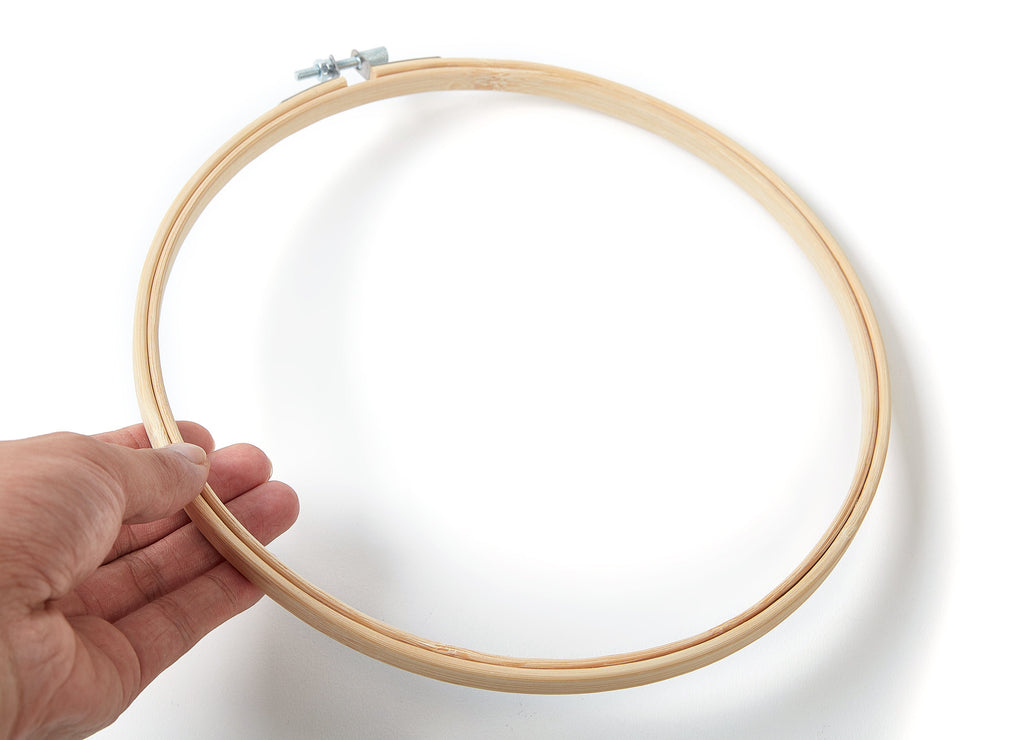 Bamboo Embroidery Hoops - Cross Stitch Hoops - Bamboo Embroidery Round Frame - Embroidery Accessories - 240x240x8mm - HM1003 - DOMEDBAZAAR
