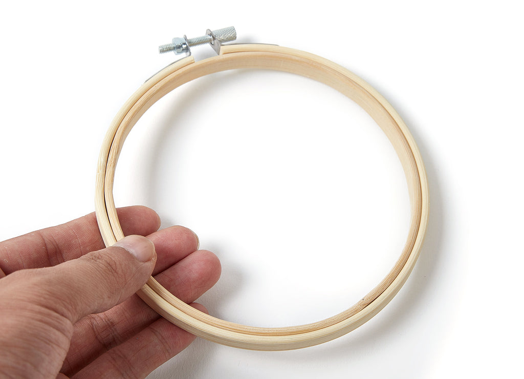 Bamboo Embroidery Hoops - Cross Stitch Hoops - Bamboo Embroidery Round Frame - Embroidery Accessories - 120x120x7.06mm - HM1007 - DOMEDBAZAAR