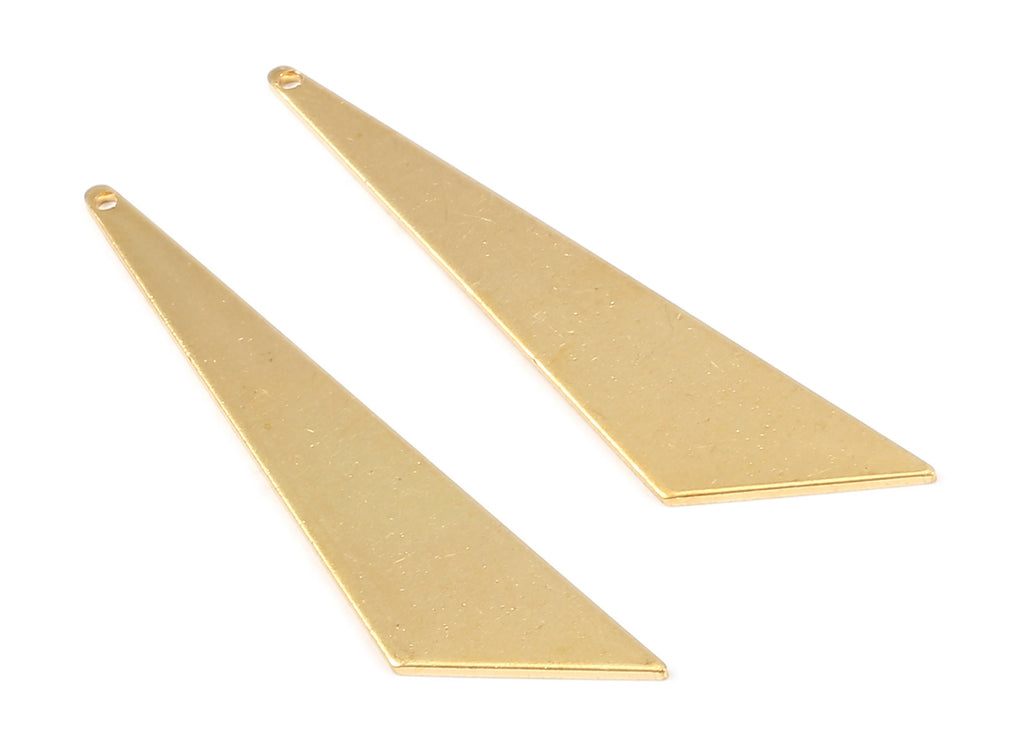 Personalized stamping blank - Brass Triangle Charms - Raw Brass Triangle Earrings and Pendant - Earring Findings  - 58x12.51x0.94mm - PP2174 - DOMEDBAZAAR