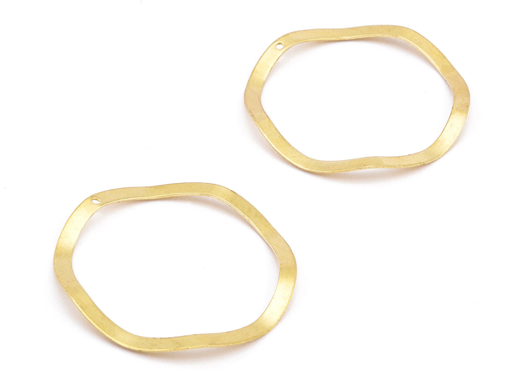 Brass Circle Charms - Raw Brass Circle Earrings and Pendant - Earring Findings - Jewelry Supplies - 41.59x41.59x0.58mm - PP2216 - DOMEDBAZAAR