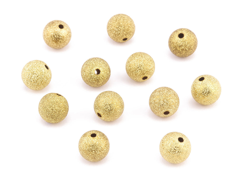 Brass Spacer Ball Beads - Raw Brass Spacer Ball Beads - Necklace Beads - Earring Findings - Jewelry Supplies - 10.1x9.88mm - PP2331 - DOMEDBAZAAR