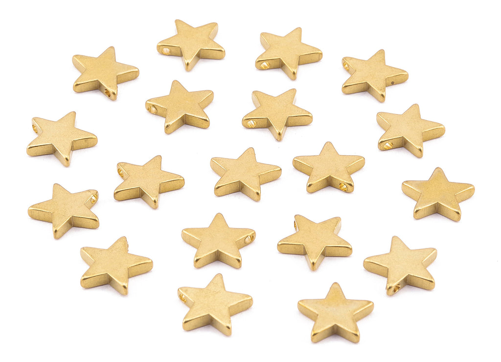 Brass Star Charms - Brass Stamping Tag - Brass Star Stamping Tag - Earring Findings - Jewelry Tag - 11.6x11.62x2.39mm - PP2226 - DOMEDBAZAAR