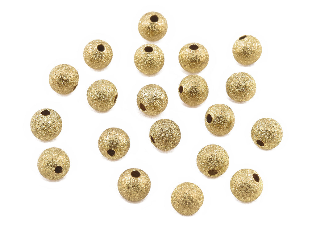 Brass Spacer Ball Beads - Raw Brass Spacer Ball Beads - Necklace Beads - Earring Findings - Jewelry Supplies - 6.16x5.71mm - PP2329 - DOMEDBAZAAR