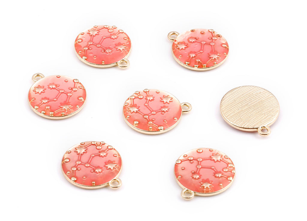 Alloy Planet Charms - Zinc Alloy Planet Earrings - Star Enamel Pendant - Necklace Pendant - 16.84x14.48x2.2mm - ZZ1414A - DOMEDBAZAAR