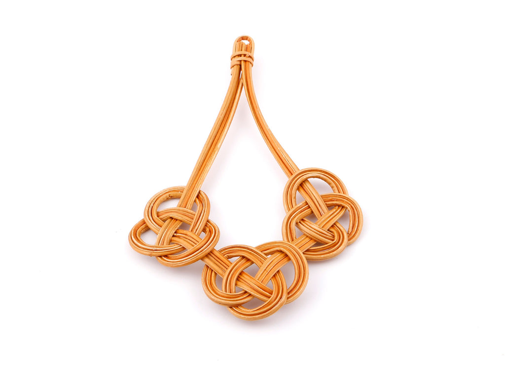 Handwoven Rattan Leaf Charms - Leaf Rattan Earrings and Pendant - Woven Earrings - Jewelery Handmade - 103.64x65.63x3.14mm - RT1309 - DOMEDBAZAAR