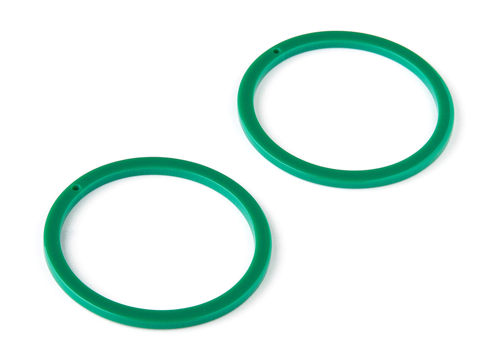 Acrylic Circle Charms - Circle Earrings and Pendant - Earring Findings - 1 Hole - Color Code: A346 - 44.52x44.52x2.47mm - AC1126-A346 - DOMEDBAZAAR