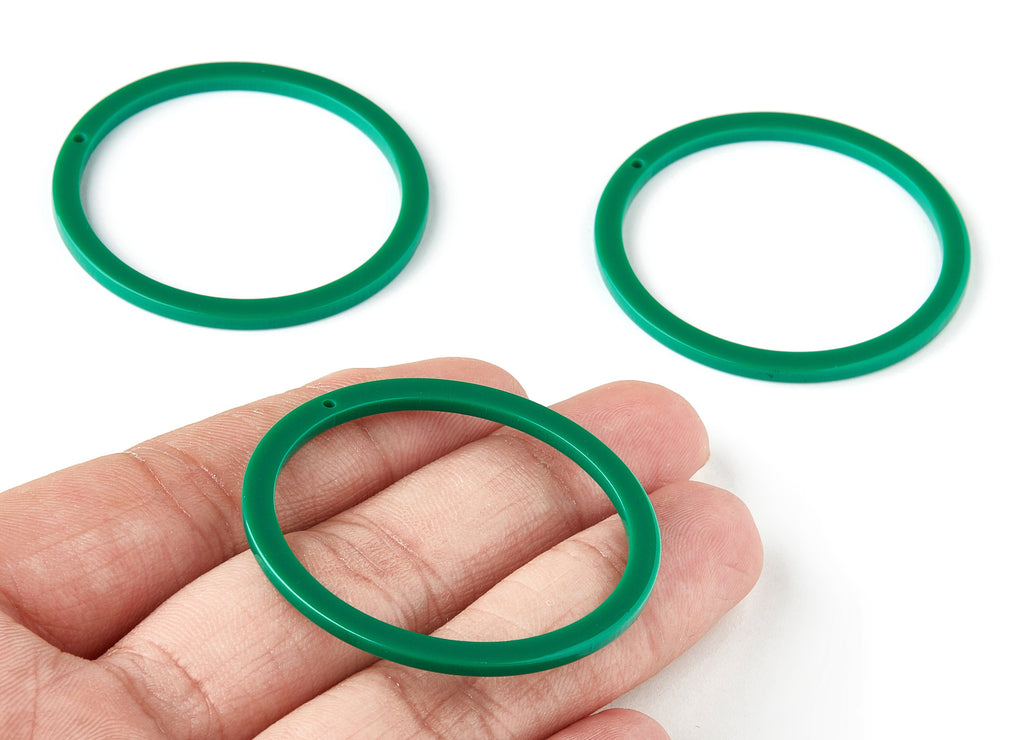 Acrylic Circle Charms - Circle Earrings and Pendant - Earring Findings - 1 Hole - Color Code: A346 - 44.52x44.52x2.47mm - AC1126-A346 - DOMEDBAZAAR