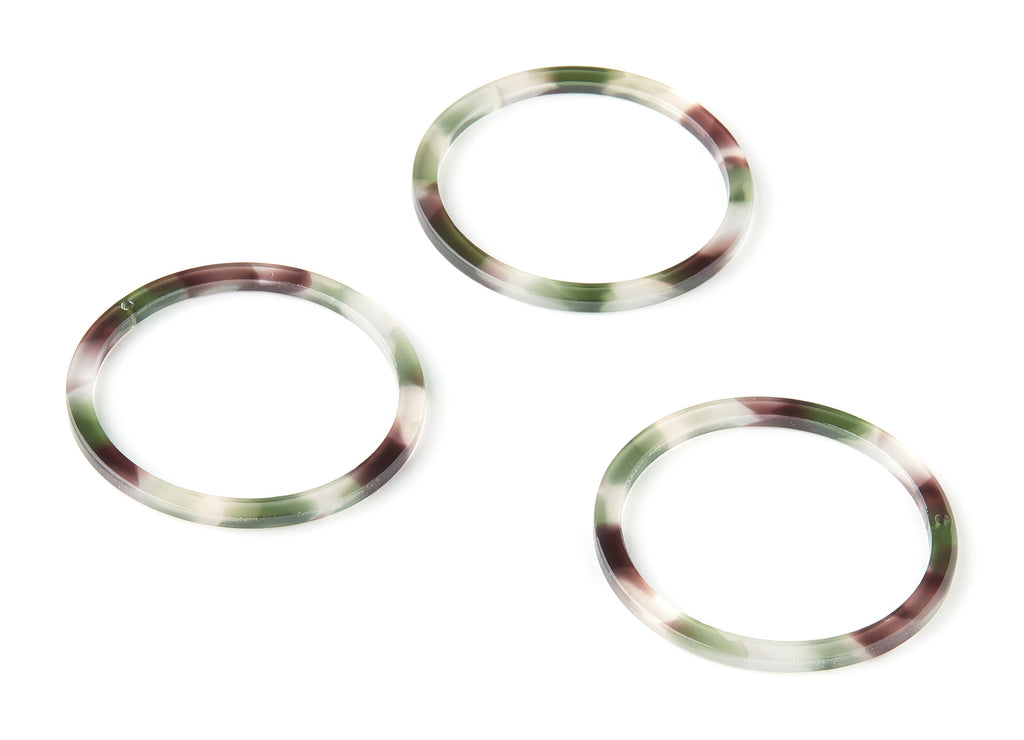 Acetate Hoop Charms - Circle Earring and Pendant - Earring Findings - Jewelry Supplies - Color Code: A349 - 44.52x44.52x2.47mm - AC1126-A349 - DOMEDBAZAAR