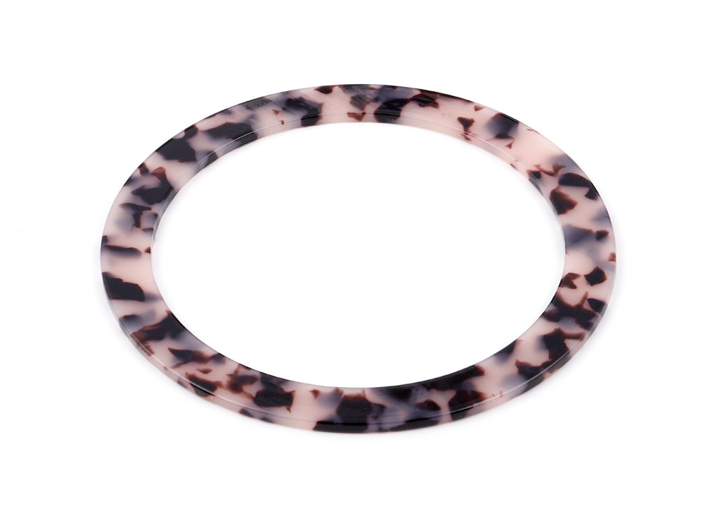 Acetate Circle Charms - Blonde Tortoise Shell Earrings - Hoop Earring and Pendant - Color Code: A06 - 96.65x96.65x2.5mm - AC1700-A06 - DOMEDBAZAAR