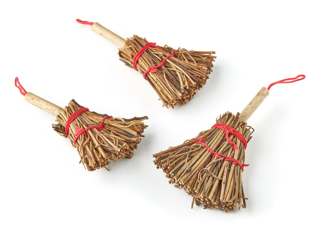 Handwoven Mini Besom with Hanging Loop - Broom Earrings and Pendant - Mini Besom Earrings - Jewelry Handmade - 69.81x34.15x13.76mm - RT1215 - DOMEDBAZAAR