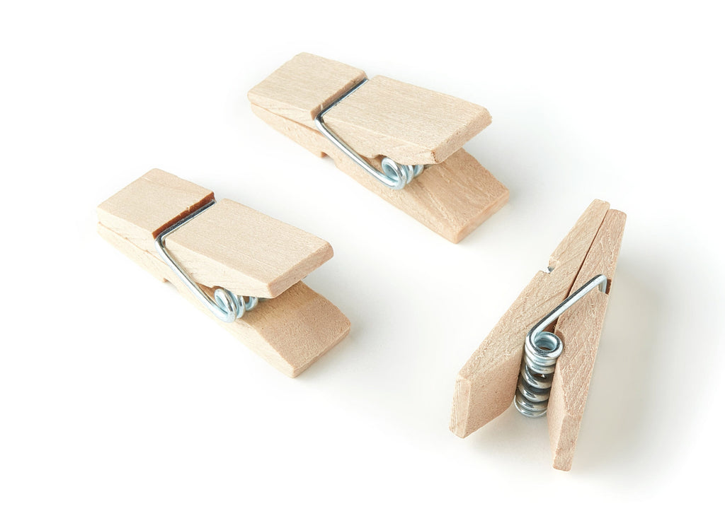 Wooden Mini Clothespins - Hanging Photos - Picture Hanger - Clothespins Findings - 37.06x10.41x16.88mm - BB1061 - DOMEDBAZAAR