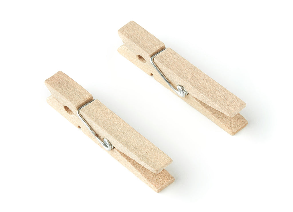 Wooden Mini Clothespins - Hanging Photos - Picture Hanger - Clothespins Findings - 48.15x6.45x9.7mm - BB1062 - DOMEDBAZAAR