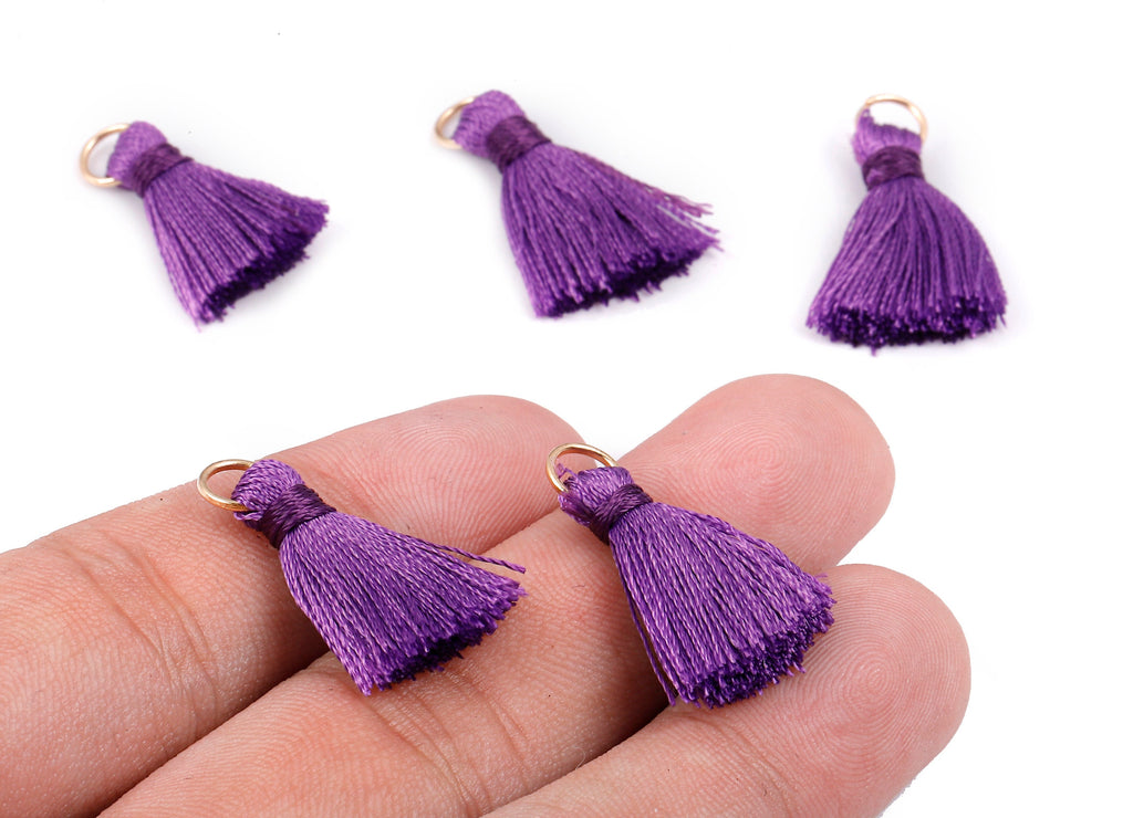 Silky Tassels with Loop Charms - Silky Tassels Earring and Pendant - Tassels with Iron Jump Ring - Boho Earrings - 24.06x5.92x3.4mm - TS1026 - DOMEDBAZAAR