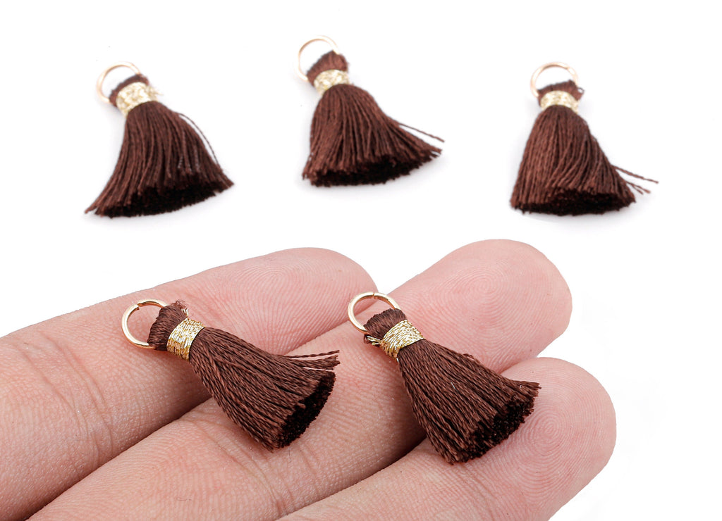 Silky Tassels with Loop Charms - Silky Tassels Earring and Pendant - Tassels with Iron Jump Ring - Boho Earrings - 24.06x5.92x3.4mm - TS1040 - DOMEDBAZAAR