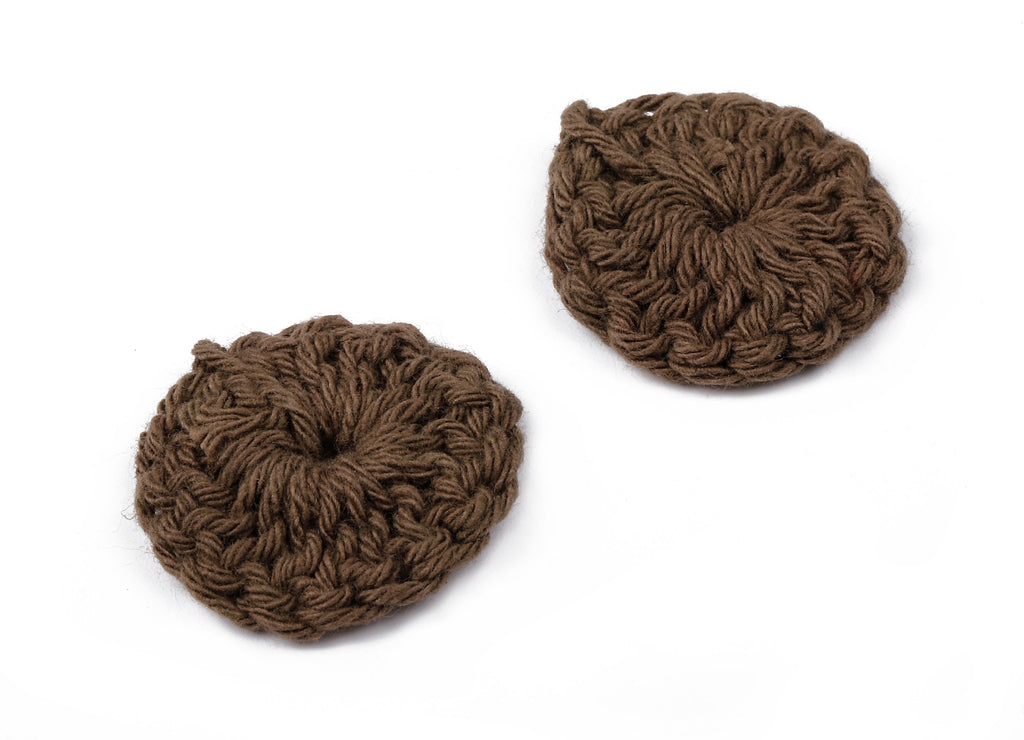 Crochet Round Earrings - Crochet Earrings and Pendant - Handmade Round Earrings - 26.04x26.04x4.17mm - TS1079C - DOMEDBAZAAR