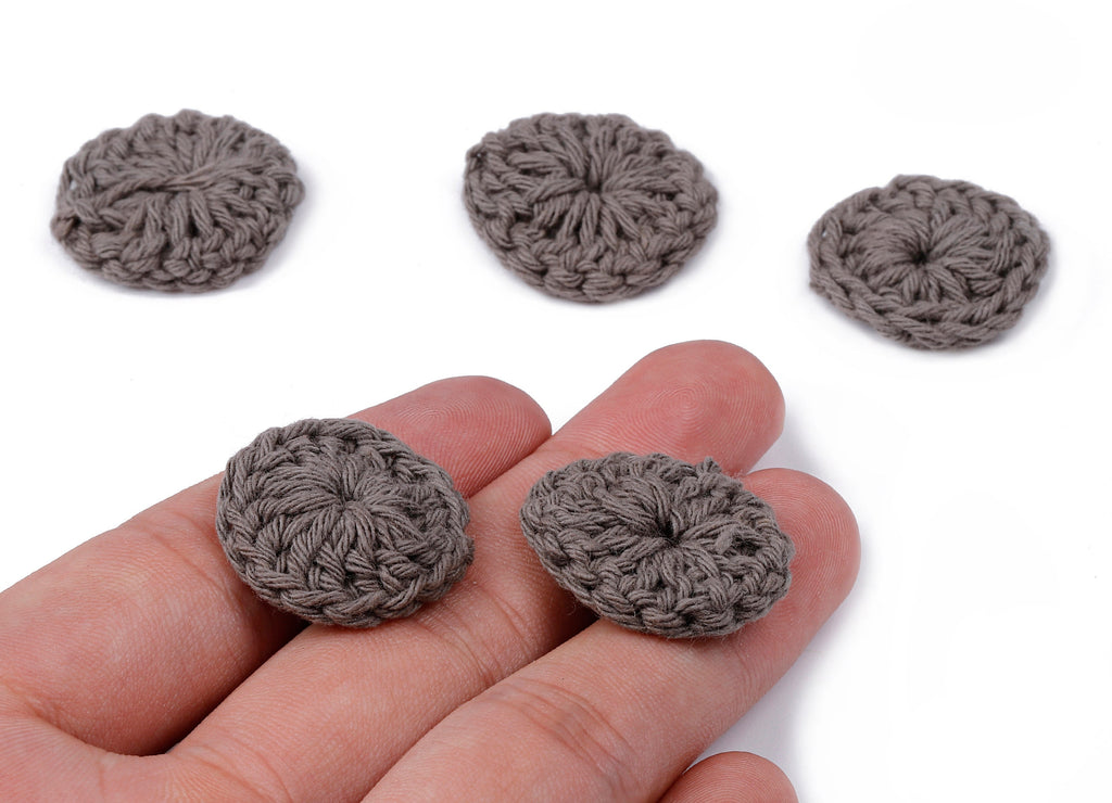 Crochet Round Earrings - Crochet Earrings and Pendant - Handmade Round Earrings - 26.04x26.04x4.17mm - TS1079D - DOMEDBAZAAR