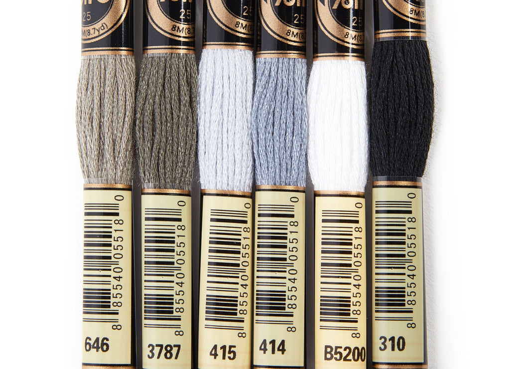 Embroidery Floss Set - 6 Skeins of 8 meters - Embroidery Thread - Cross Stitch Floss - Embroidery Accessories - HM1014 - DOMEDBAZAAR