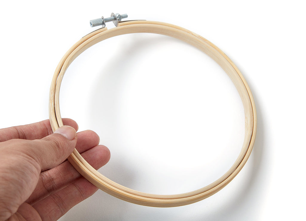 Bamboo Embroidery Hoops - Cross Stitch Hoops - Bamboo Embroidery Round Frame - Embroidery Accessories - 150x150x7.2mm - HM1006 - DOMEDBAZAAR
