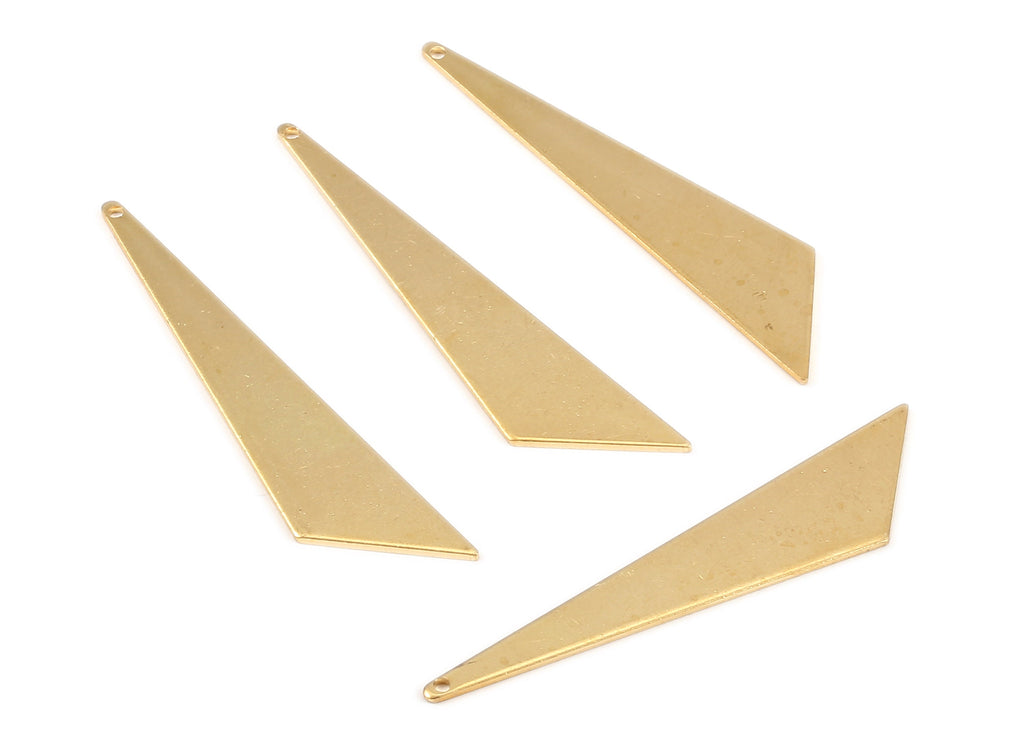 Personalized stamping blank - Brass Triangle Charms - Raw Brass Triangle Earrings and Pendant - Earring Findings  - 58x12.51x0.94mm - PP2174 - DOMEDBAZAAR