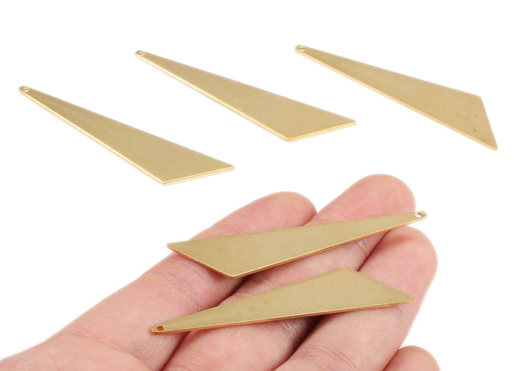 Personalized stamping blank - Brass Triangle Charms - Raw Brass Triangle Earrings and Pendant - Earring Findings  - 58x12.51x0.94mm - PP2174 - DOMEDBAZAAR